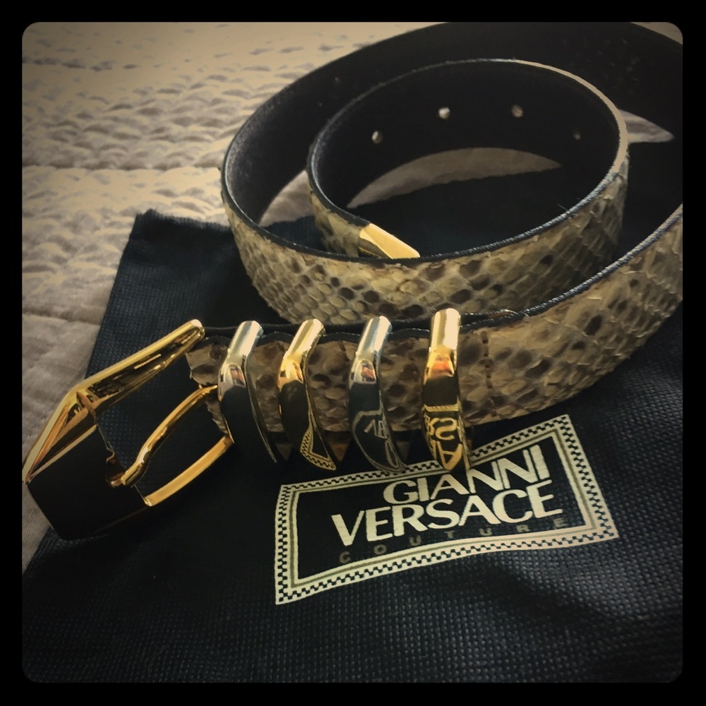 Versace Authentic Python Vintage Belt - image 3